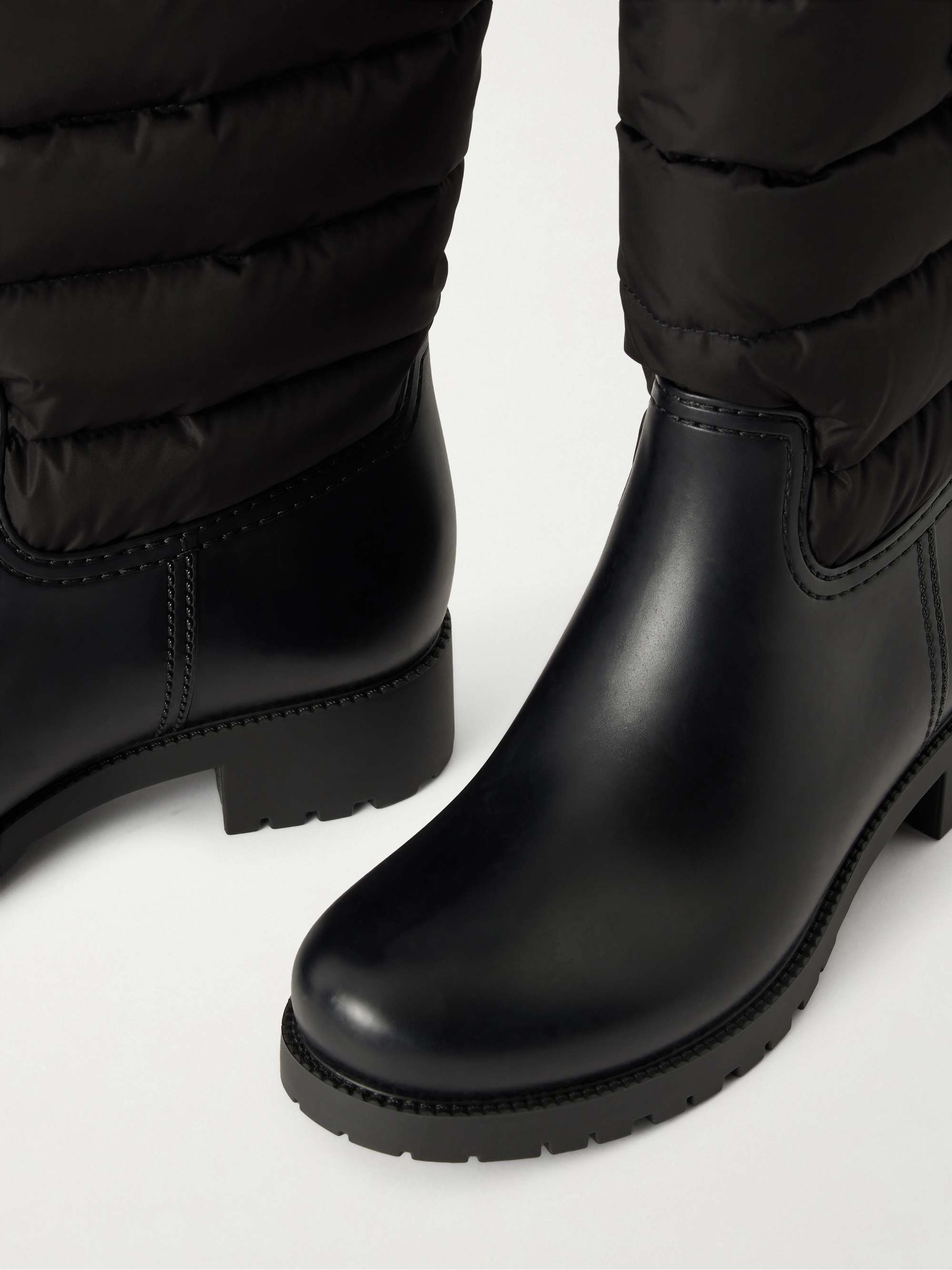 MONCLER Ginette quilted nylon and rubber rain boots | NET-A-PORTER