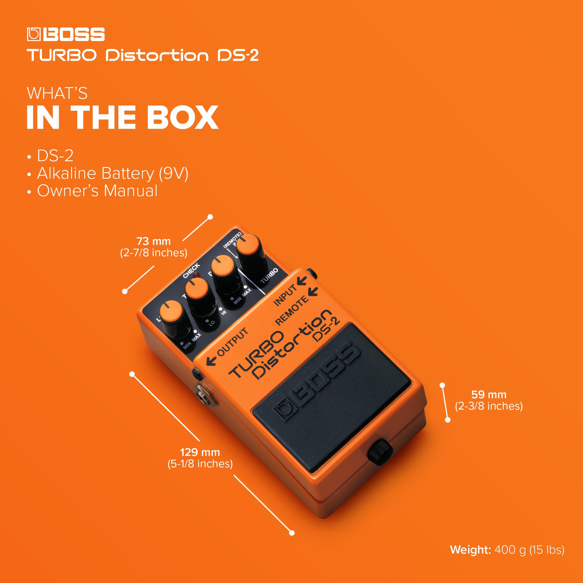 Amazon.com: Boss DS-2 Turbo Distortion Pedal with Remote Jack