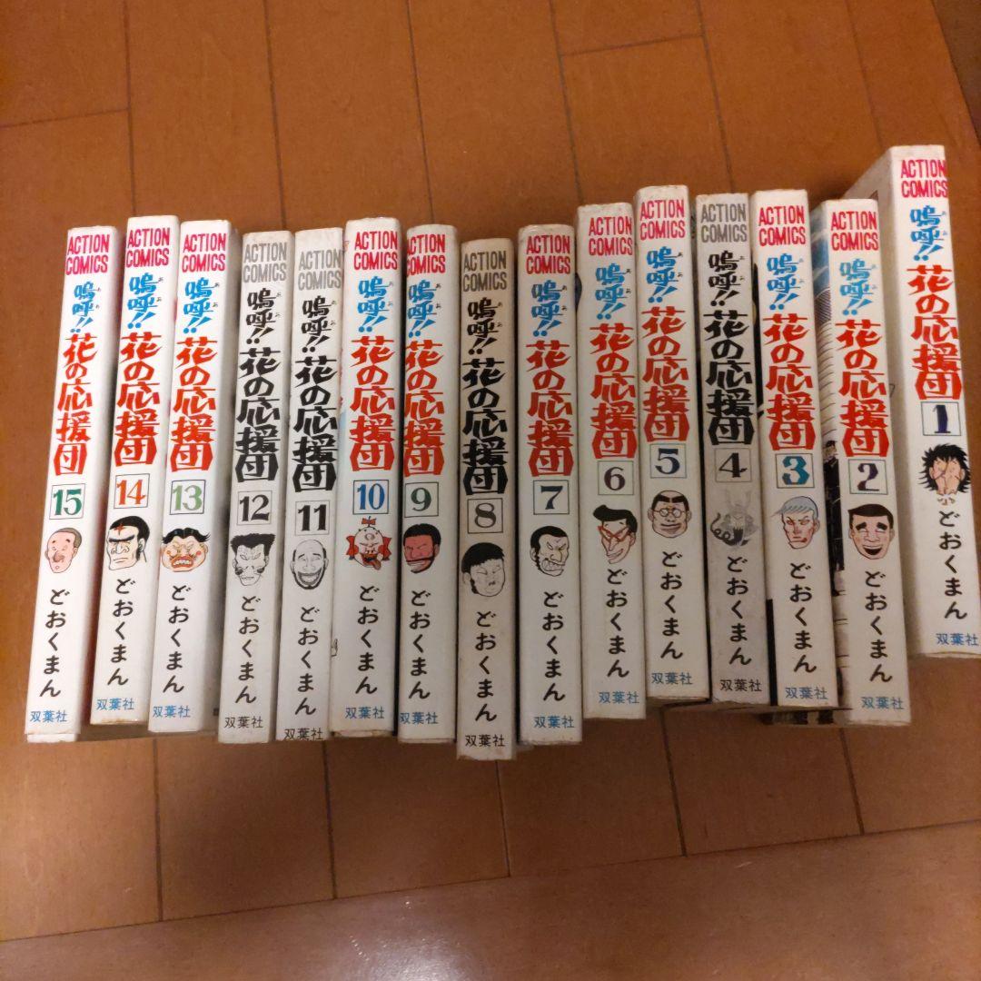 希少本 嗚呼!! 花の応援団 全巻セット 1〜15巻 一部表紙無し 希少本 嗚呼!! 花の応援団 全巻セット 1〜15巻 一部表紙無し 嗚呼!!花
