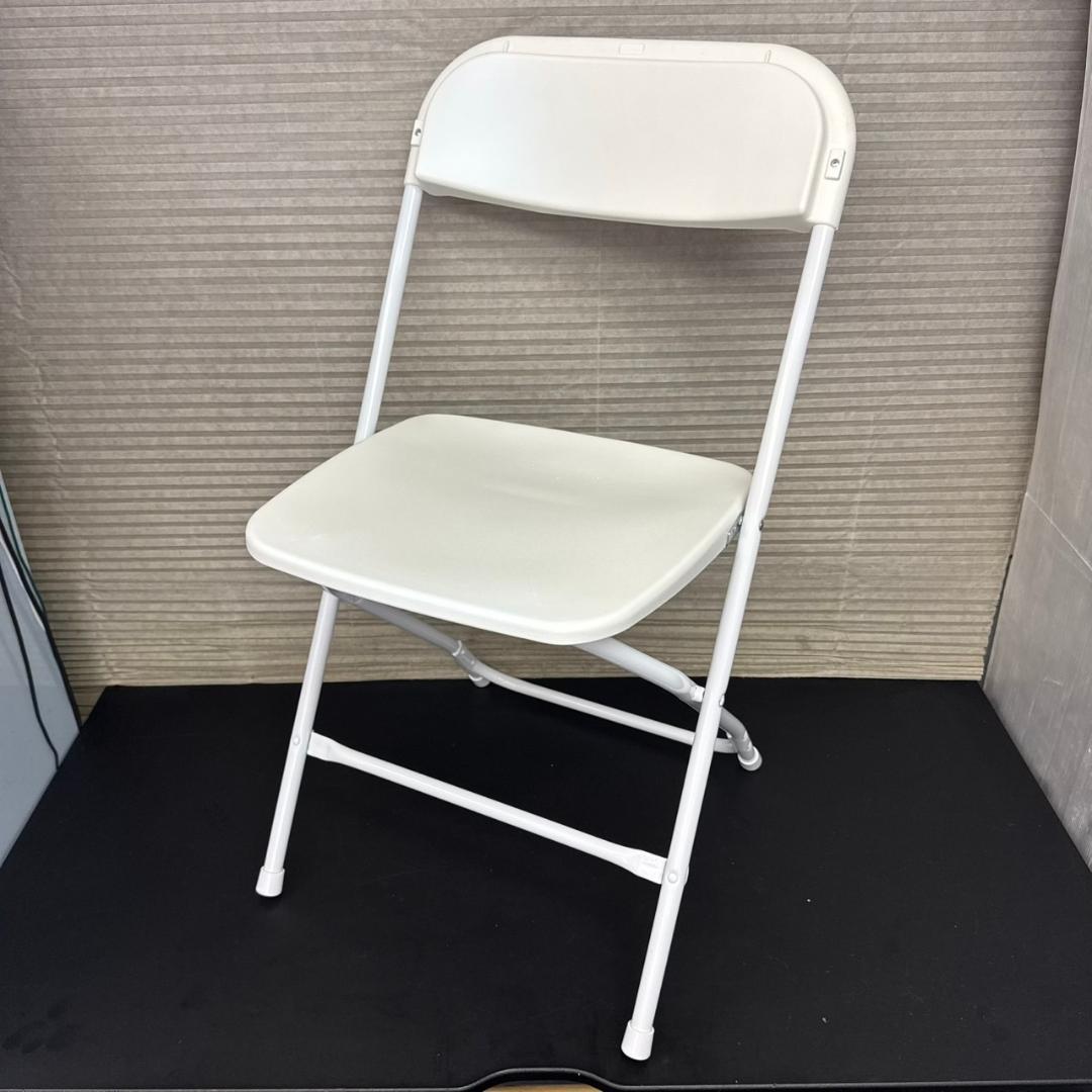 ☆無印良品 スチールパイプ折りたたみチェア 白 廃盤品 MUJI 2020年製