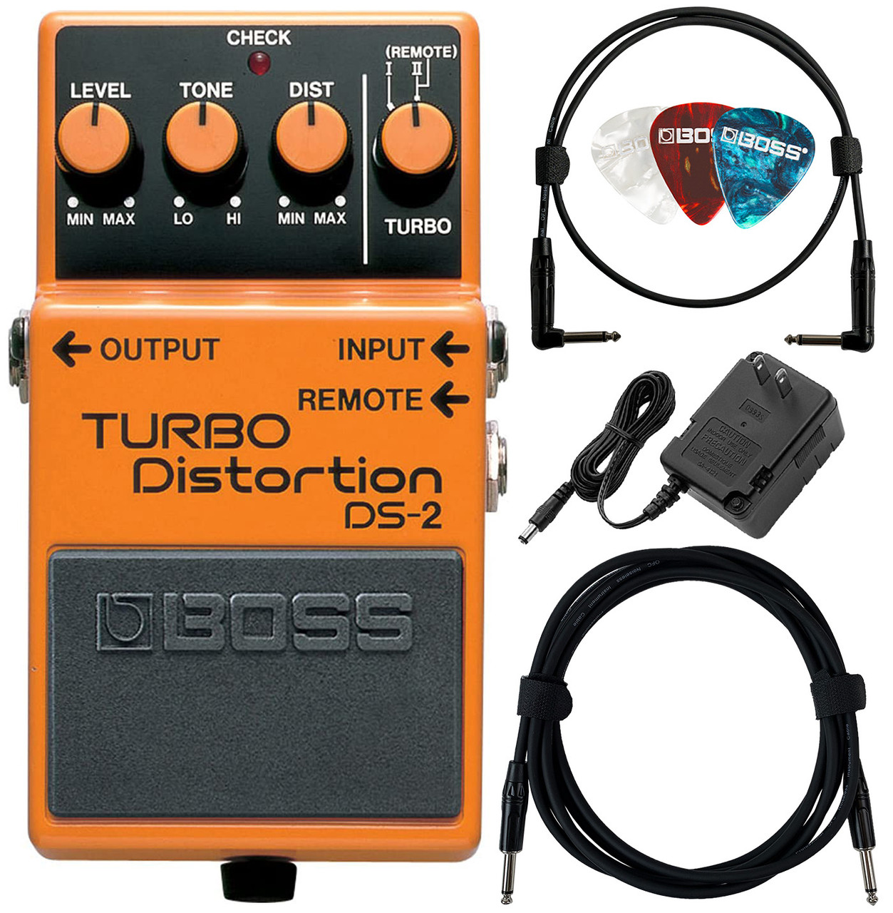 Boss DS-2 Turbo Distortion w/ Power Supply